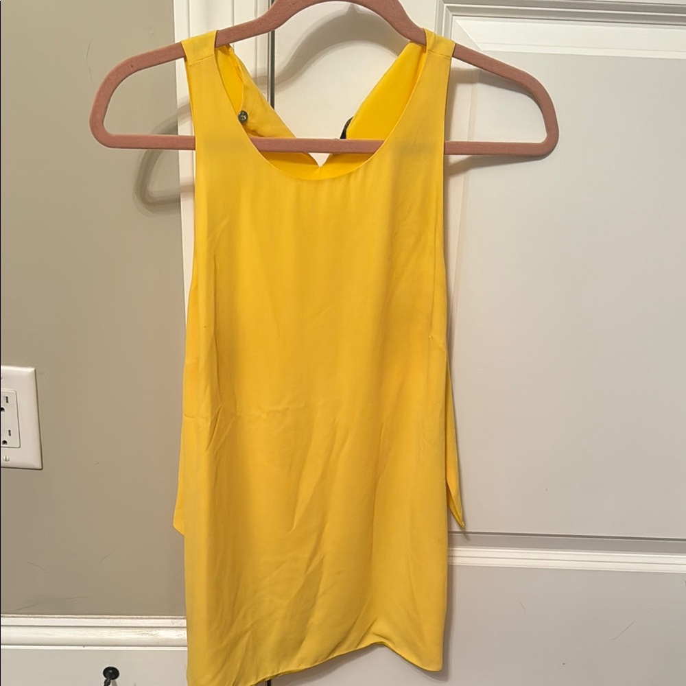 W118 by Walter Baker Yellow Asymmetrical Tank Top